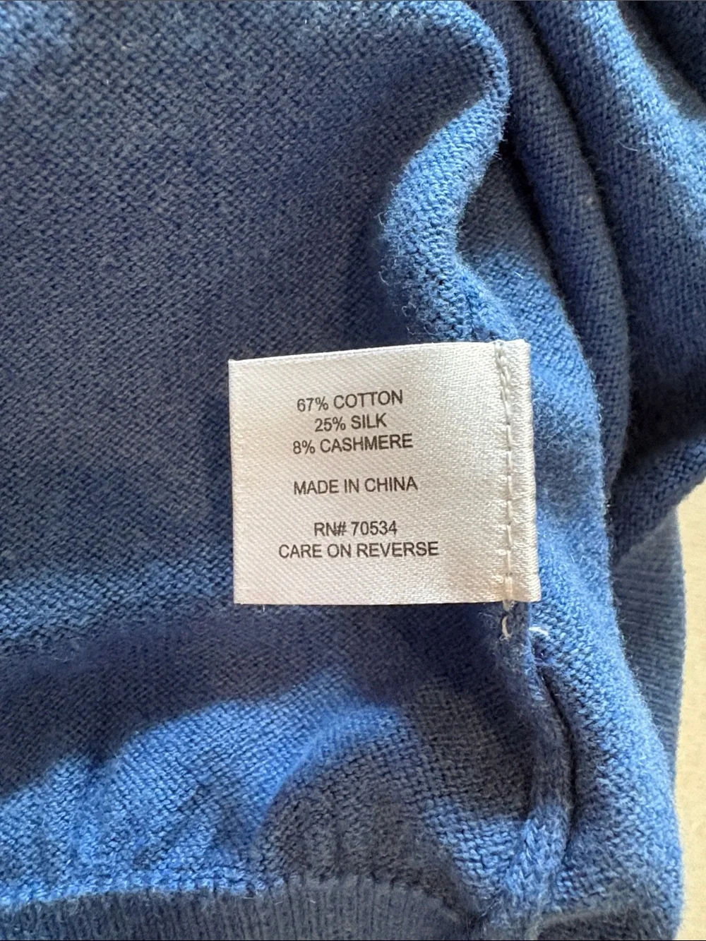 Orvis Men's Blue Crewneck Sweater